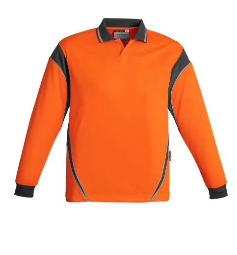 Picture of Syzmik, Mens Hi Vis L/S Aztec Polo